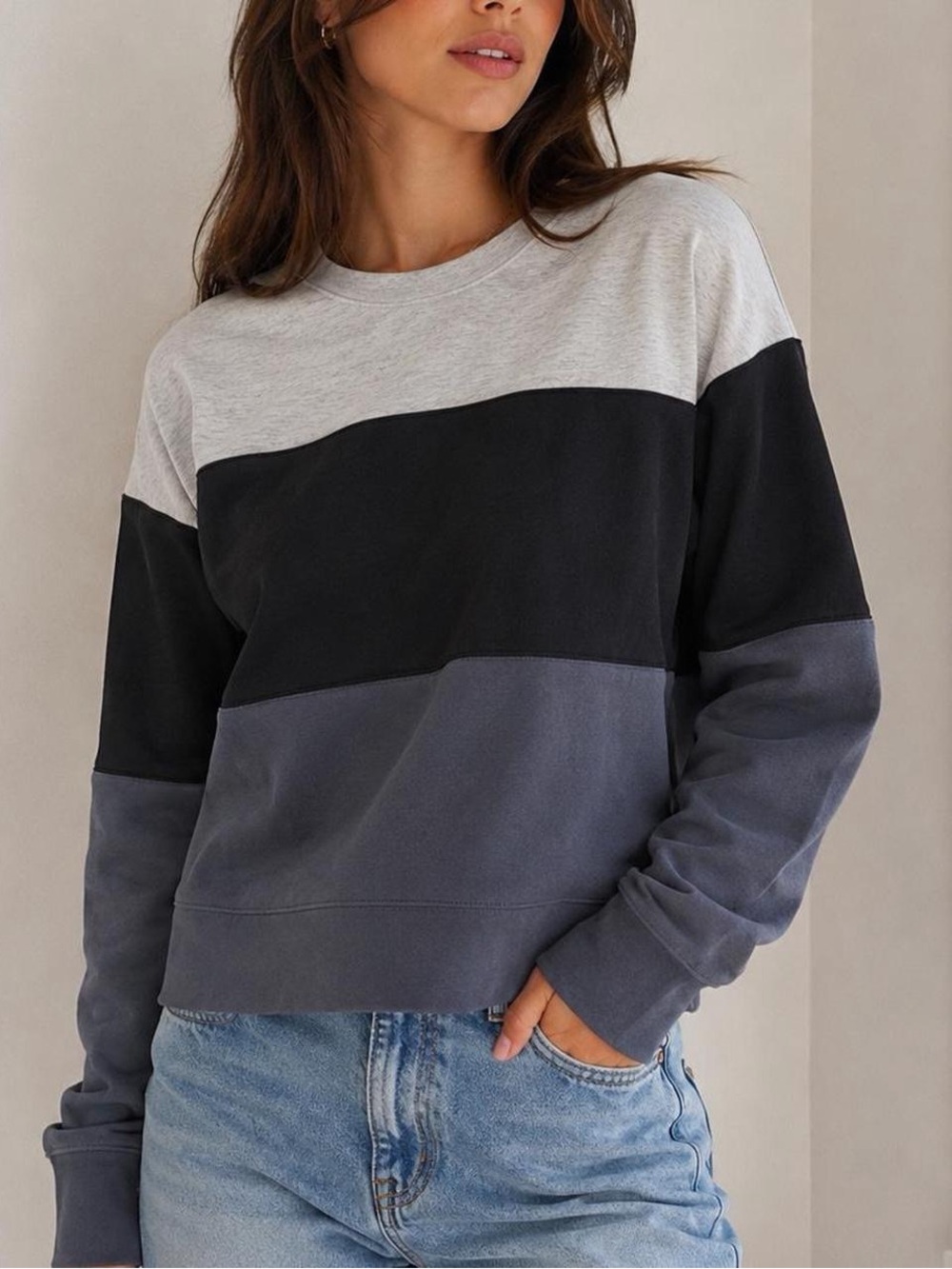 Abercrombie & Fitch Colorblock Crewneck Sweatshirt XS